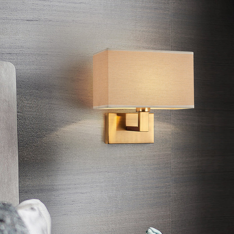 Luma Wall Sconce with Fabric Shade and Metal Arm in White Beige Brown for Indoor Use 6