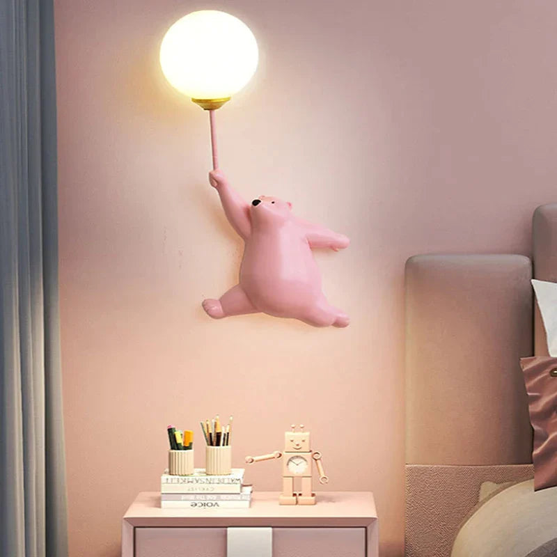 LumiBear | Charming Colorful Cartoon Wall Lamp for Kids' Rooms 0