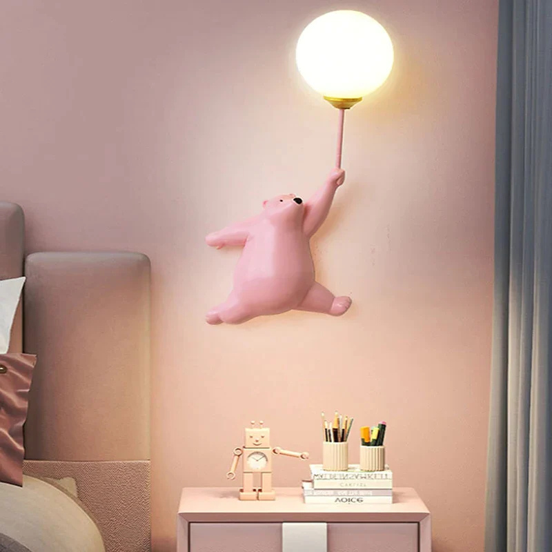 LumiBear | Charming Colorful Cartoon Wall Lamp for Kids' Rooms 12
