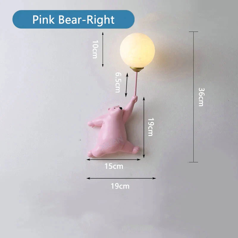 LumiBear | Charming Colorful Cartoon Wall Lamp for Kids' Rooms 6