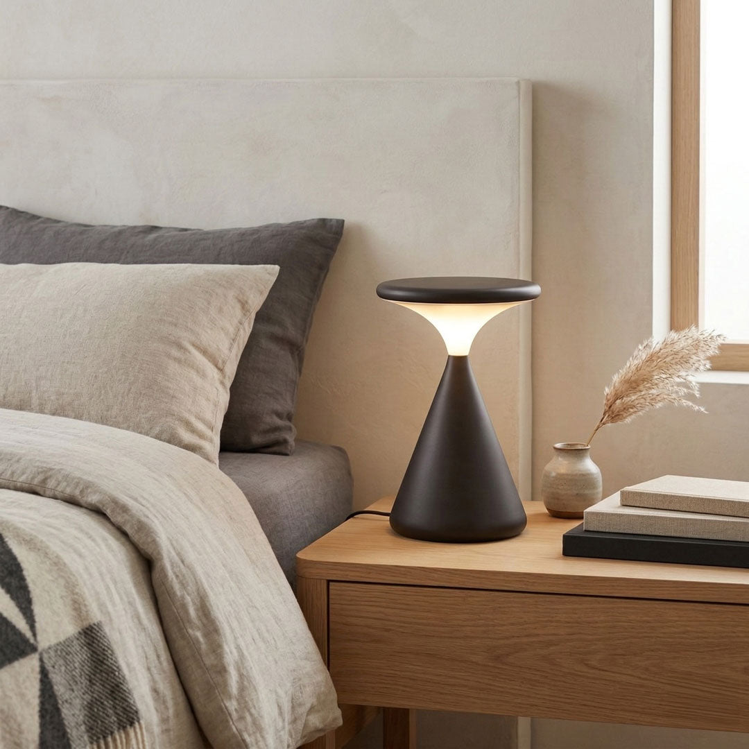 Luminara | Stylish Modern Hourglass Battery Operated Table Lamp