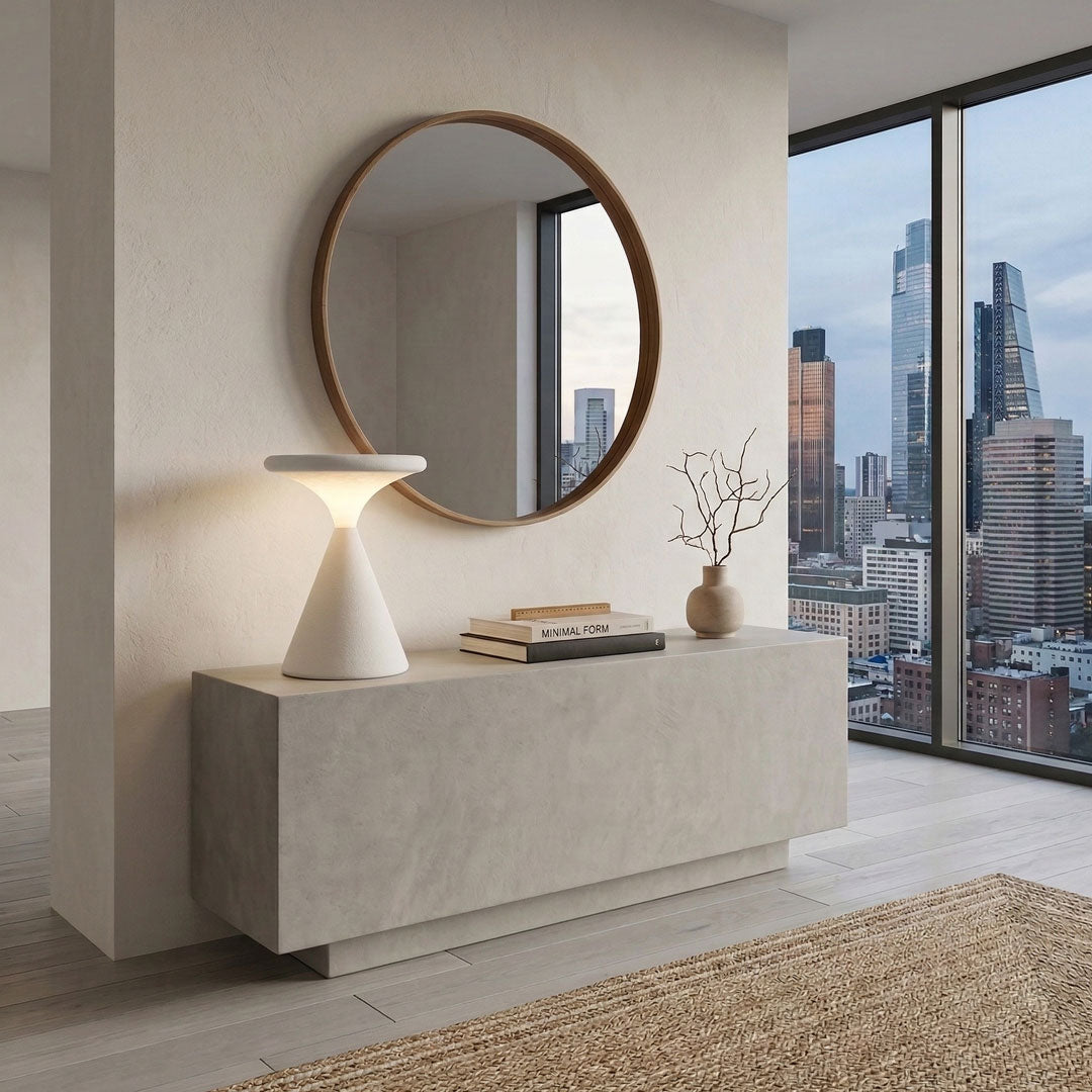 Luminara | Stylish Modern Hourglass Battery Operated Table Lamp