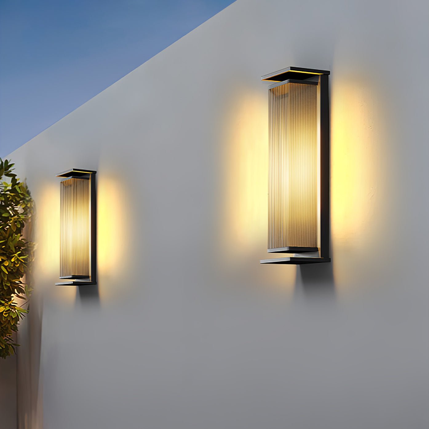 Luminara | Modern Durable Solar Outdoor Wall Lantern with Remote Control 2