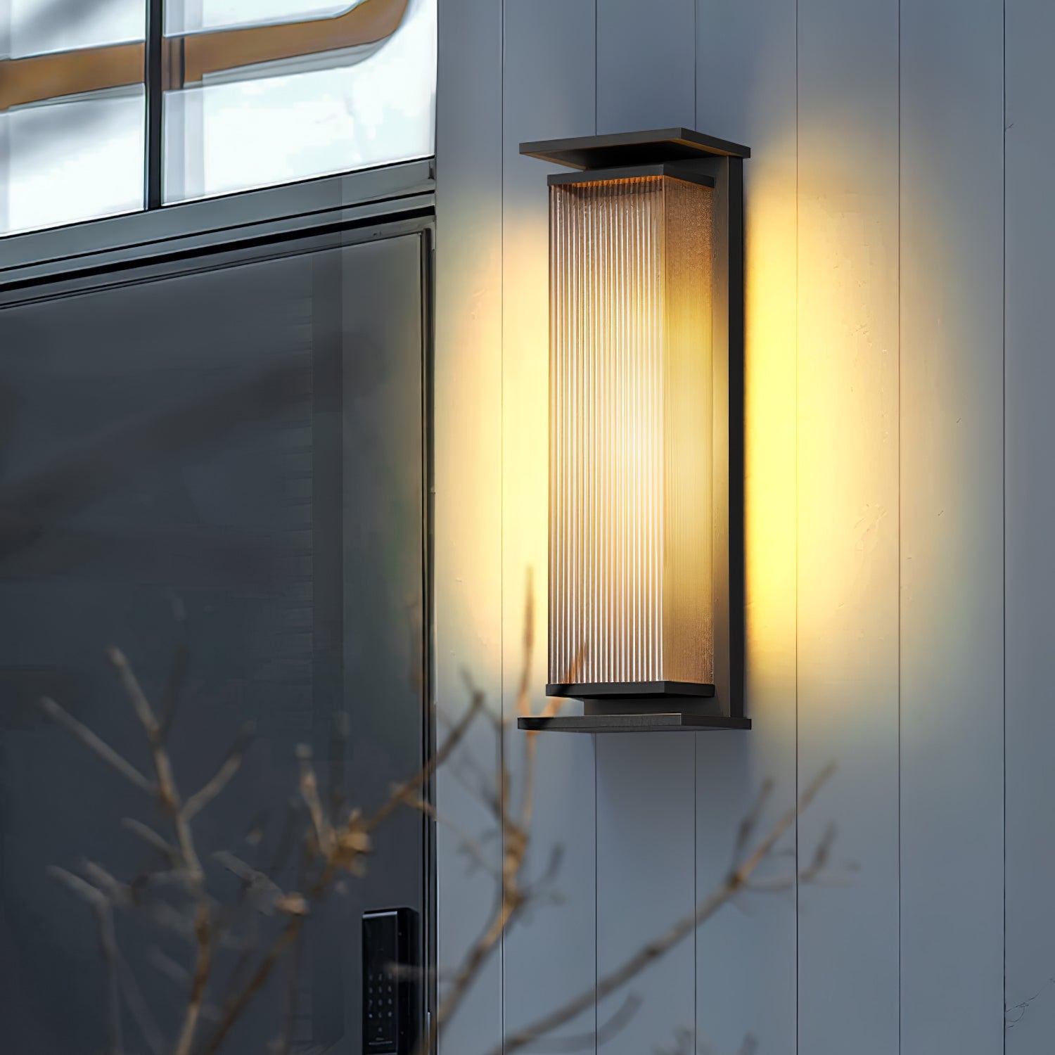 Luminara | Modern Durable Solar Outdoor Wall Lantern with Remote Control 6