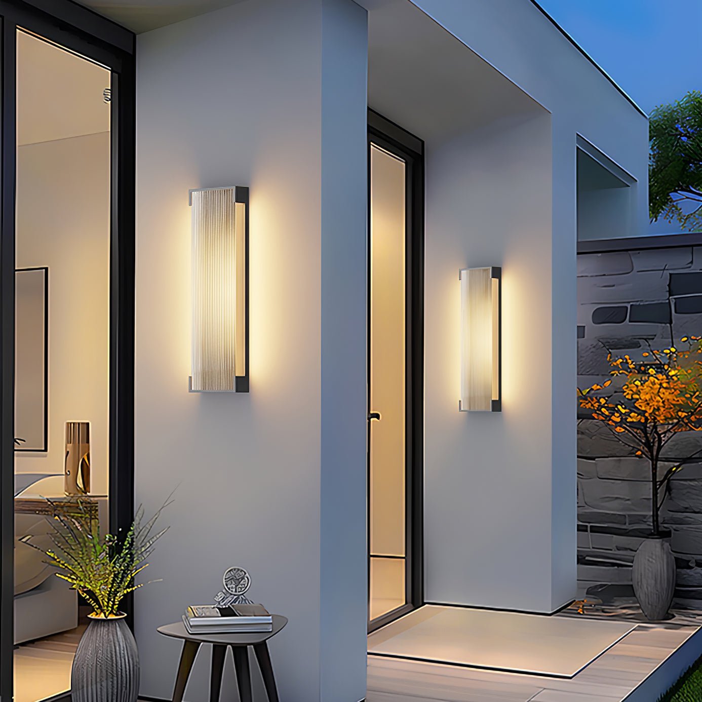 Luminara | Modern Elegant Solar Outdoor Wall Lantern Light Fixture 7