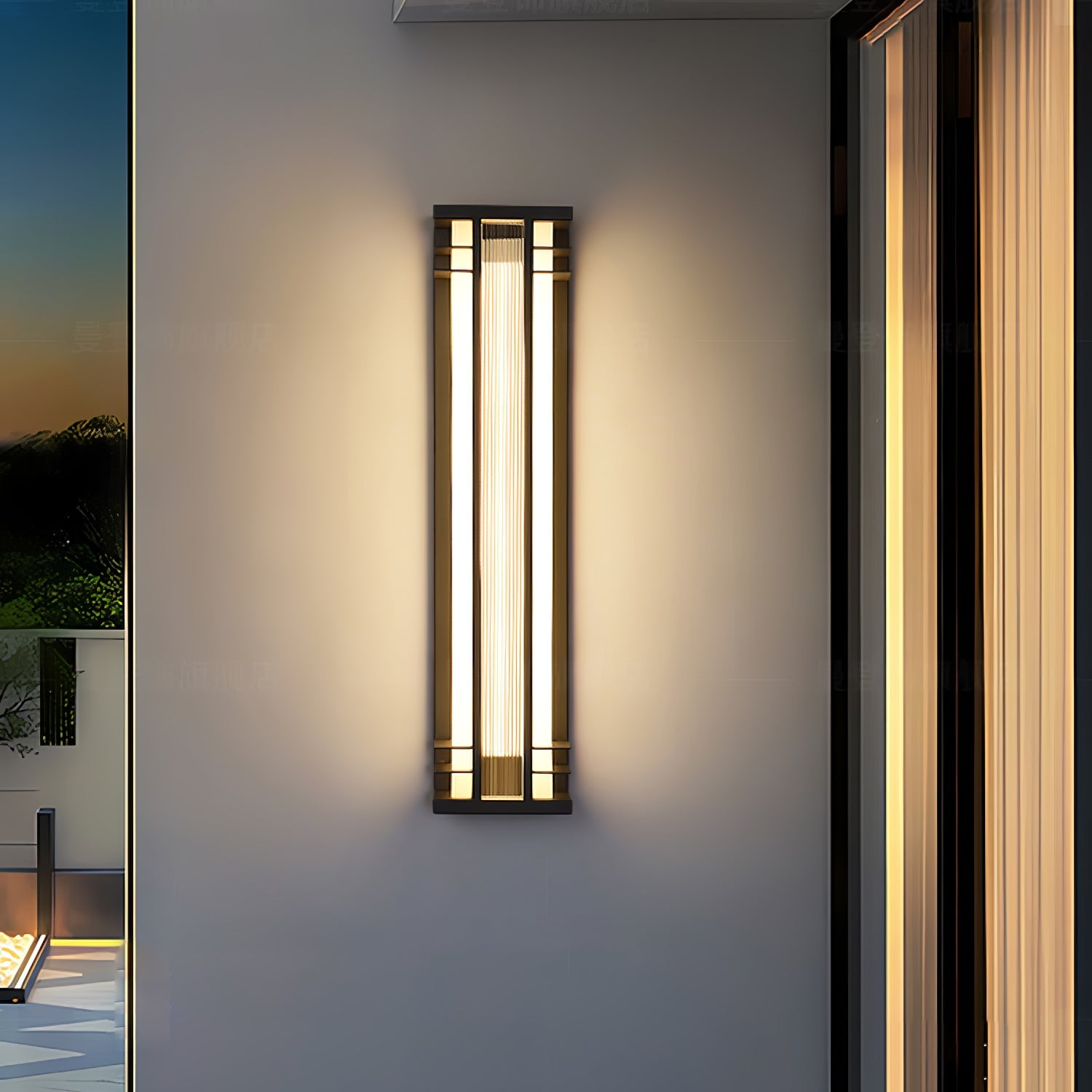 Luminara | Modern Sleek Stainless Steel Outdoor Wall Lamp 3
