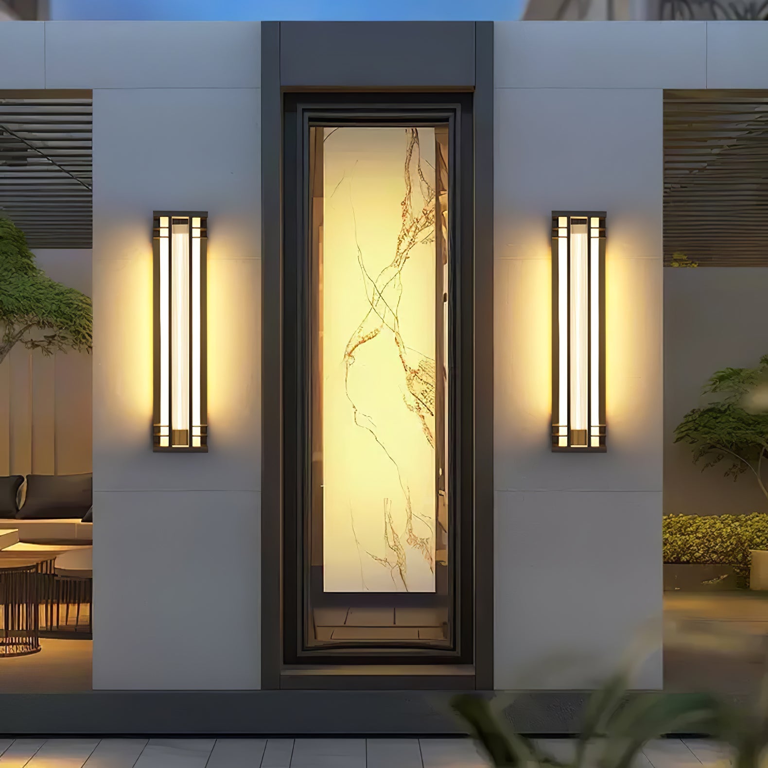 Luminara | Modern Sleek Stainless Steel Outdoor Wall Lamp 5