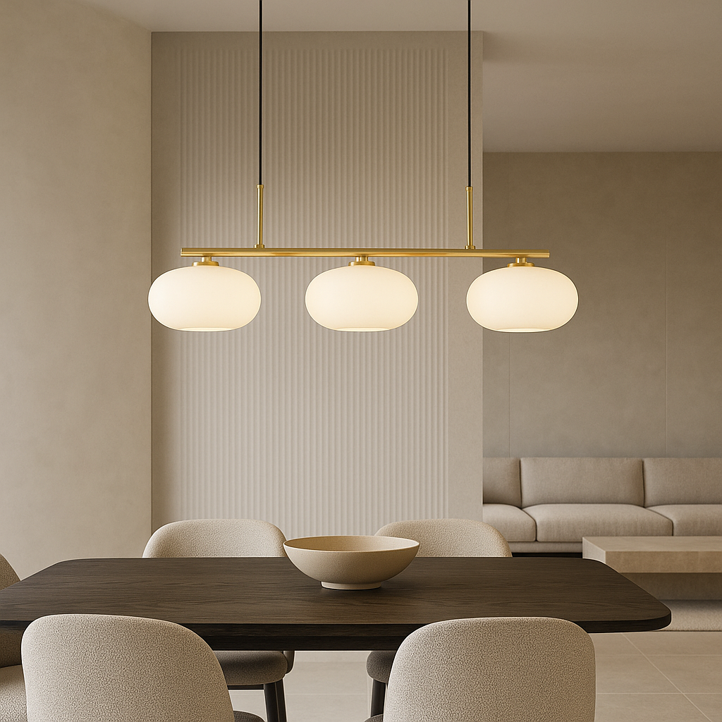 Luminara | Sleek Modern Glass 3-Head Kitchen Pendant Lighting 7