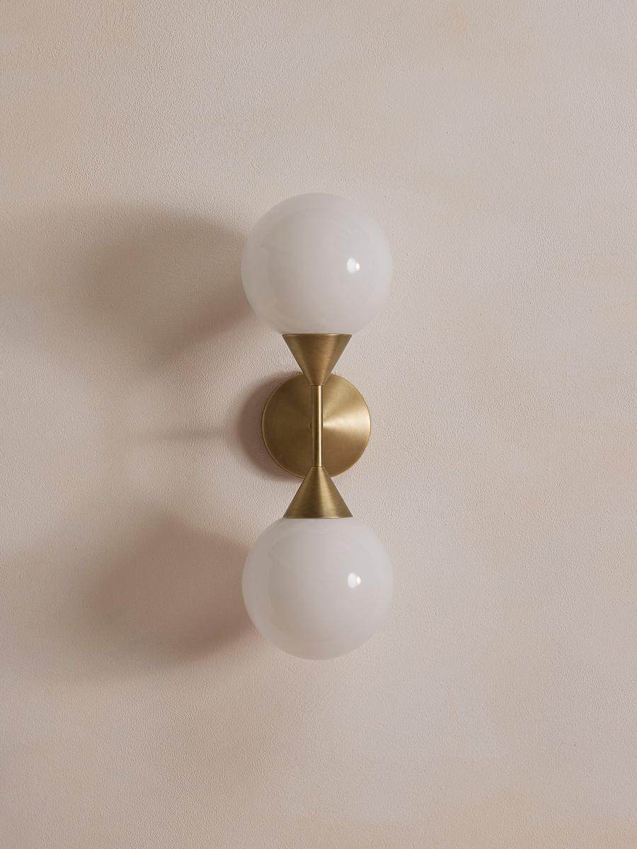 Luminara | Stylish Elegant Brass And Glass Bathroom Wall Light 7