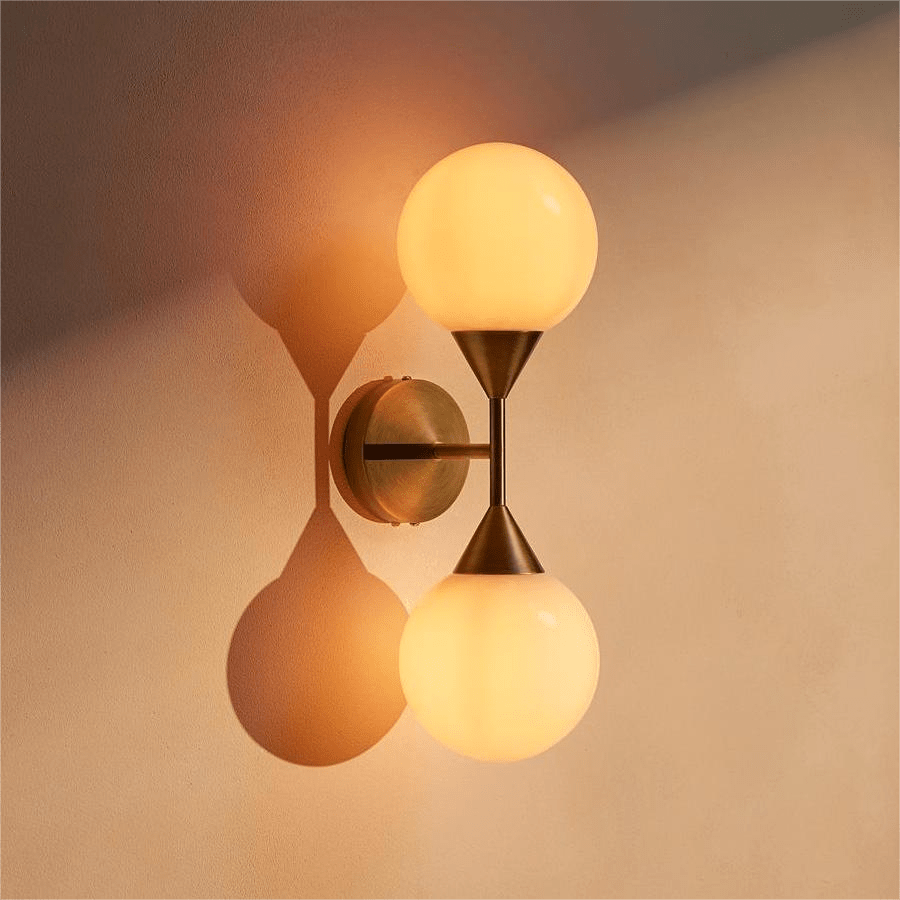 Luminara | Stylish Elegant Brass And Glass Bathroom Wall Light 8