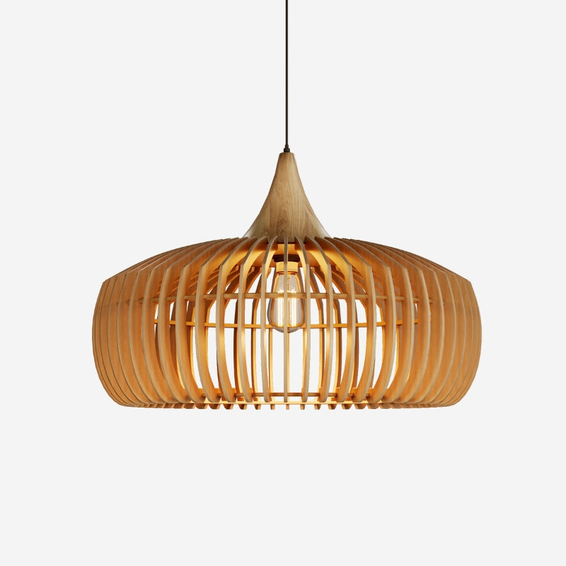 Lumora |  Wooden Kitchen Pendant Light for Adjustable Natural Illumination 7