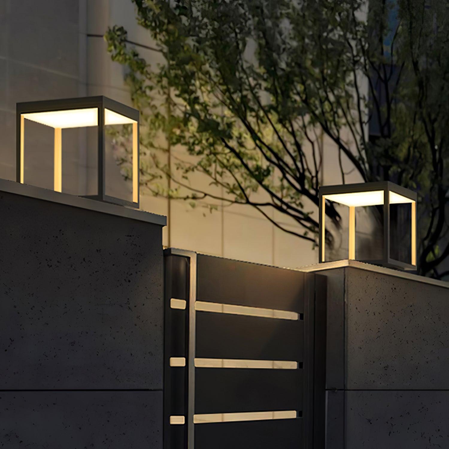 LumosFrame | Stylish Modern Outdoor Square Post Garden Light 3