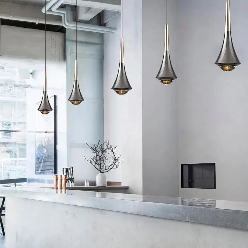 Lunara | Elegant Silver-Plated Glass Kitchen Pendant Light Fixture 2