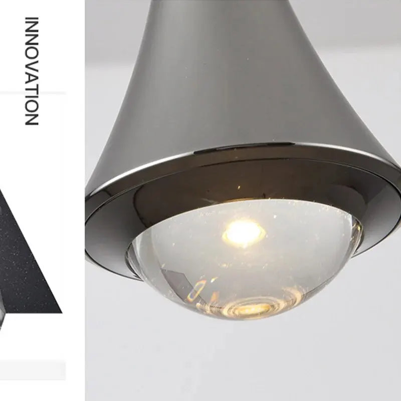 Lunara | Elegant Silver-Plated Glass Kitchen Pendant Light Fixture 5