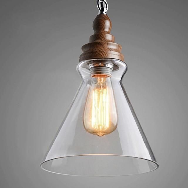 Lunari Nordic Glass & Wood Pendant Light | Designer Hanging Lamp - Styyler