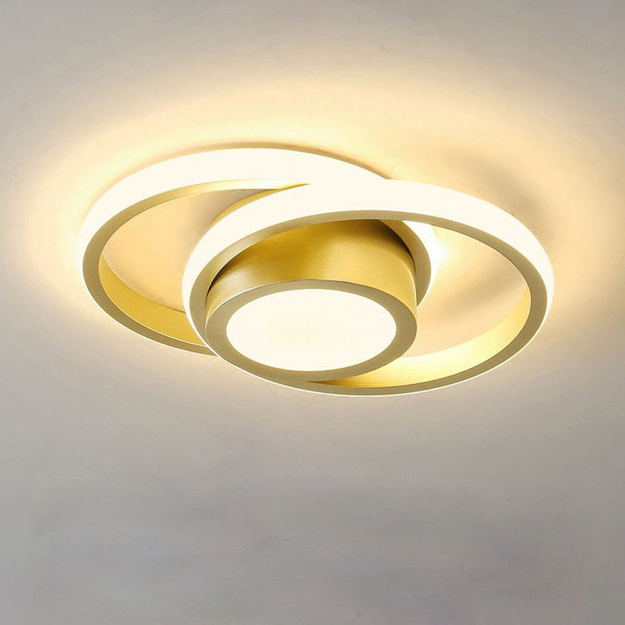 Lunaris Elegant Modern Double Ring LED Ceiling Light Fixture 10