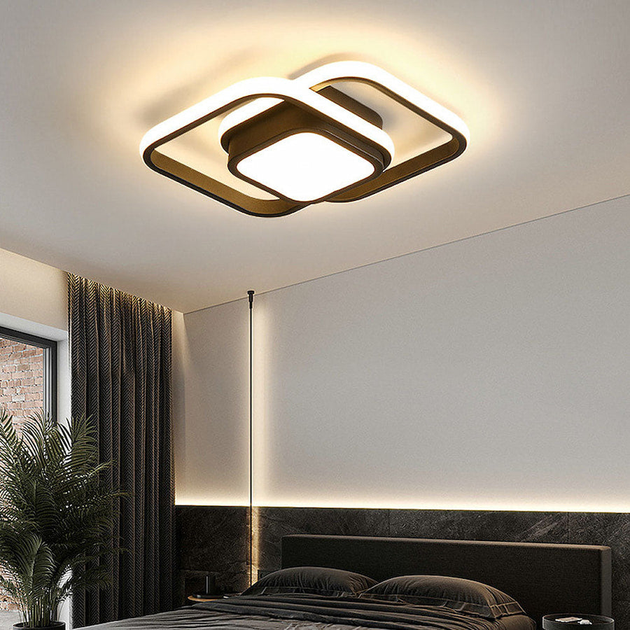 Lunaris Elegant Modern Double Ring LED Ceiling Light Fixture 12