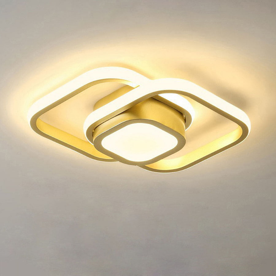 Lunaris Elegant Modern Double Ring LED Ceiling Light Fixture 18