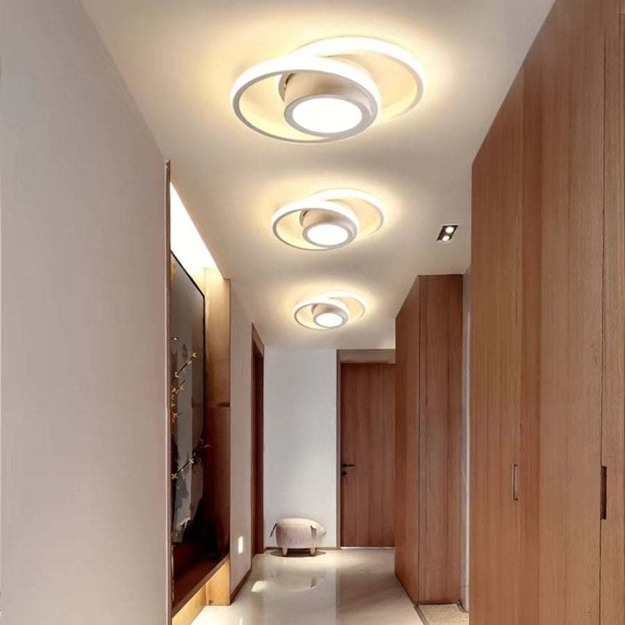 Lunaris Elegant Modern Double Ring LED Ceiling Light Fixture 20