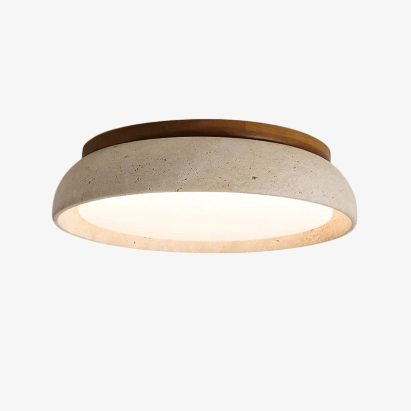 Lunaris | Sculptural Travertine Ceiling Light for Serene Ambience 10