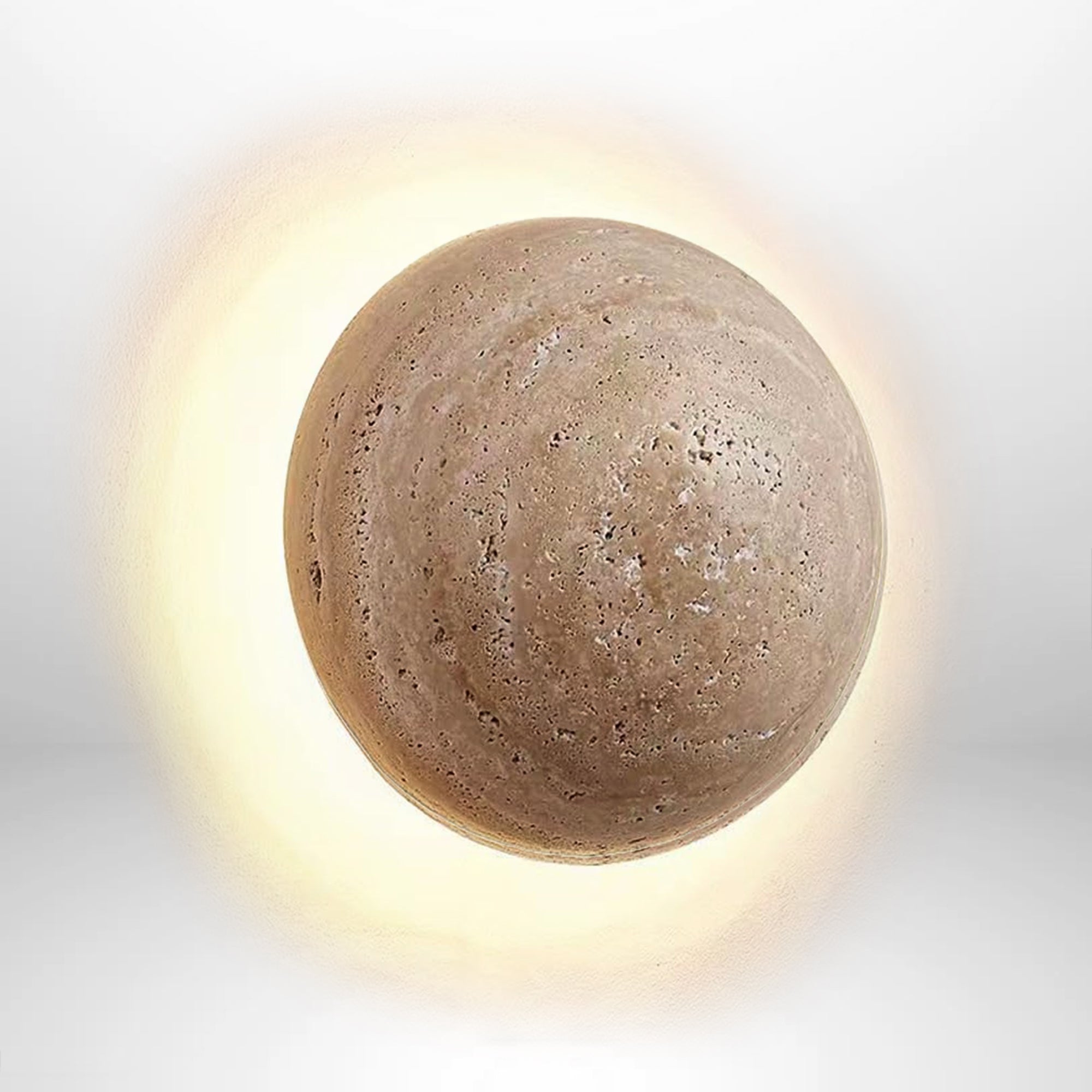 Lunaris | Elegant Minimalist Travertine Wall Sconce Lighting Fixture 0