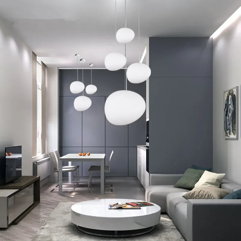 Lunaris | Modern Elegant Round Glass Pendant Lighting Fixture 4