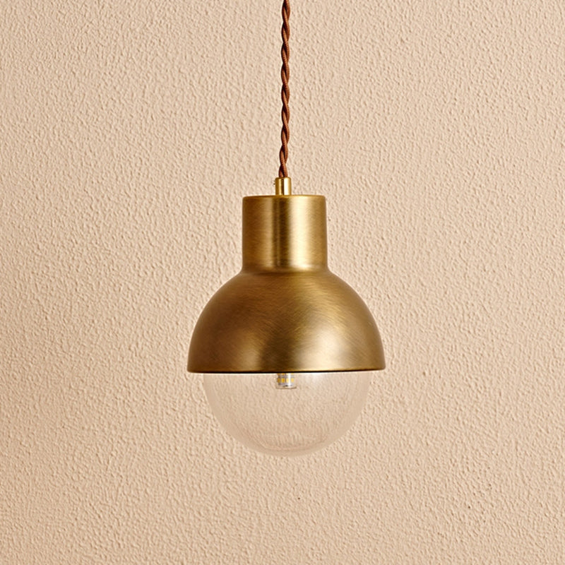 Lunavelle | Dover Glass Pendant Light in Retro Gold Finish