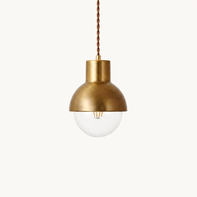 Lunavelle | Dover Glass Pendant Light in Retro Gold Finish