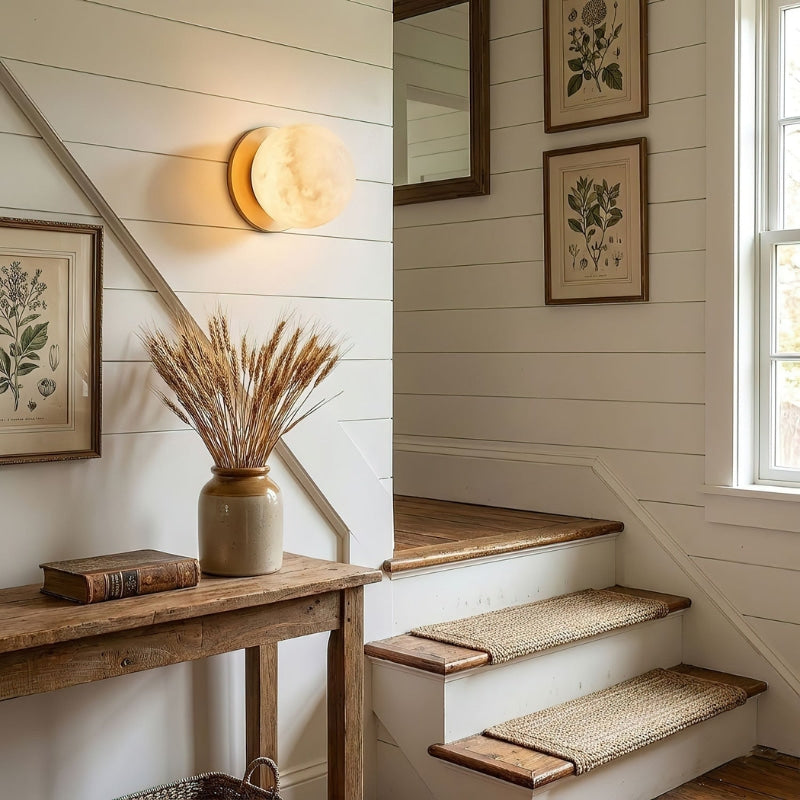 Lunexa | Alabaster Wall Lamp for Soft Minimalist Ambient Glow