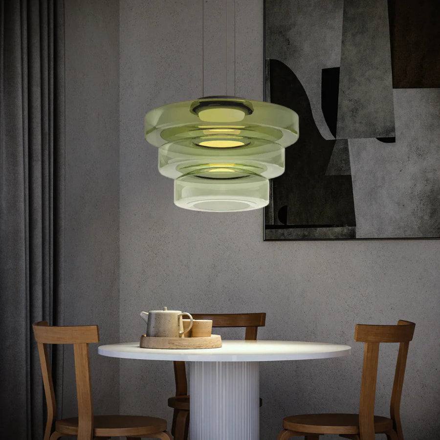Luxenor | Elegant Luma Glass Pendant Light for Warm Kitchen Glow 12
