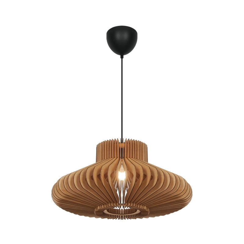 Manago Pendant Light with Wooden Slat Shade for Kitchen Island Illumination3