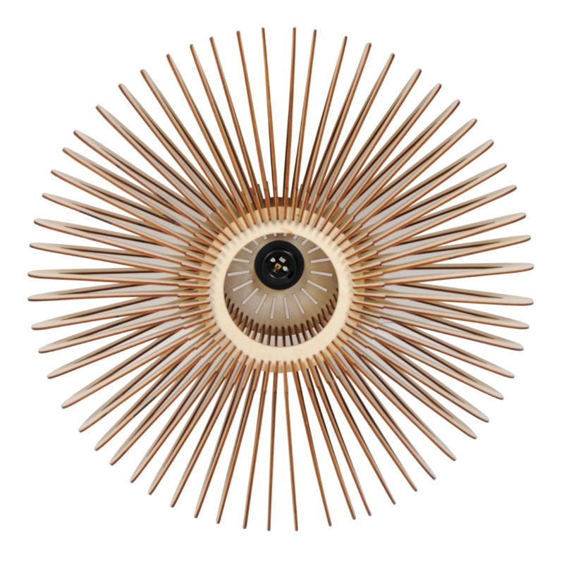Manago Pendant Light with Wooden Slat Shade for Kitchen Island Illumination 6