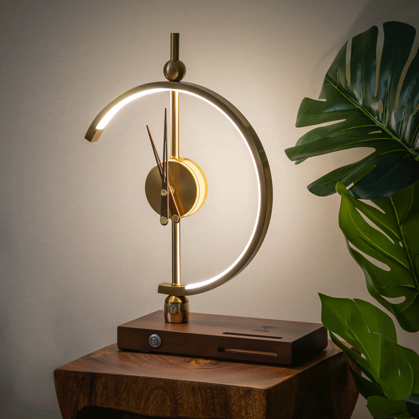 MapleGlow | Modern Versatile LED Clock Lamp with Wireless Charger 0