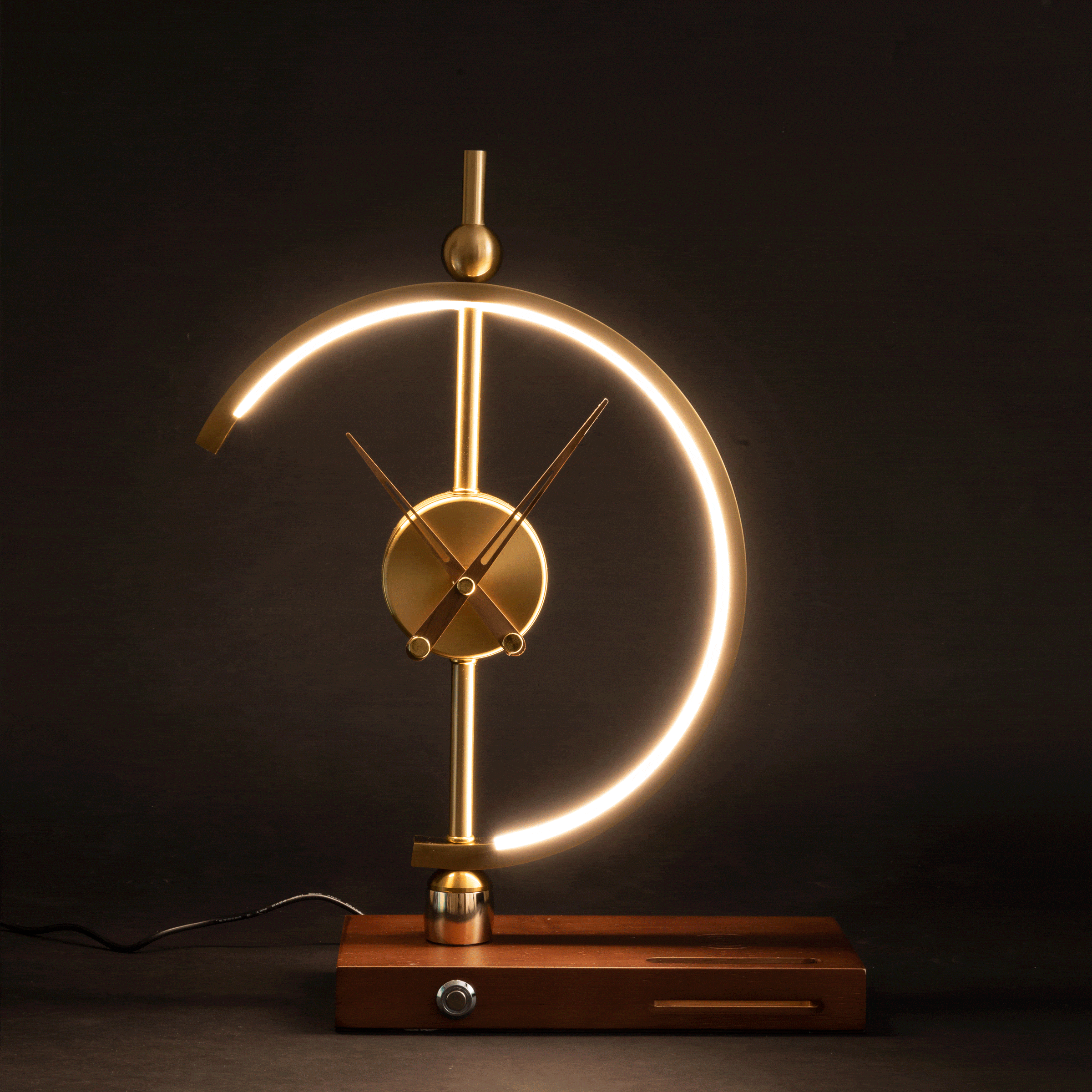 MapleGlow | Modern Versatile LED Clock Lamp with Wireless Charger 5