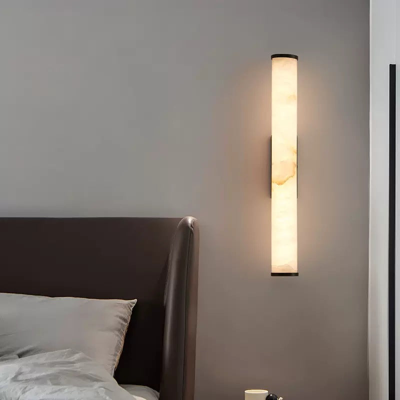 MarbleGlow | Elegant Minimalist Copper-Finished LED Wall Sconce 4