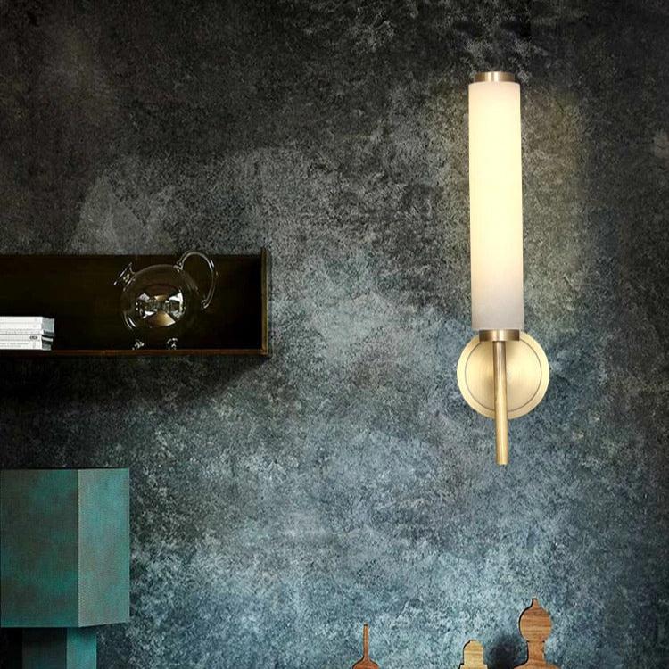 Marble Wall Lamp Sconce with Contemporary Design and Soft Illumination in White and Gold 3