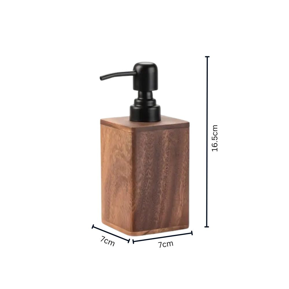 Natural Aura | Hand Soap Dispenser with Smooth Walnut Finish | Elegant Design for Kitchen and Home Decor 8