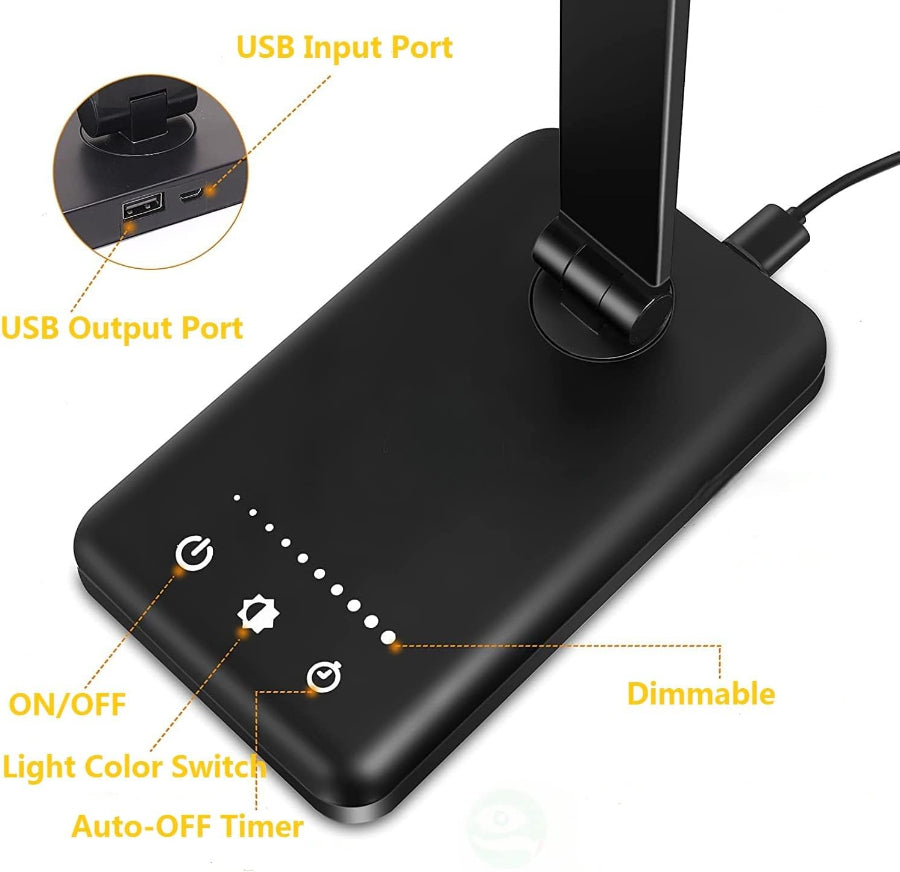 Niva | Modern Adjustable LED Desk Lamp with USB Charging Port 9