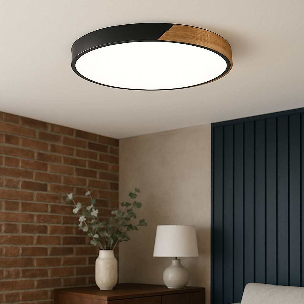 NordicAura | Elegant Minimalist Wooden Flush Mount Ceiling Light Fixture 3
