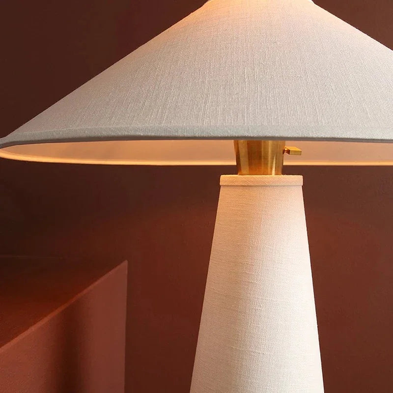NordicGlow | Elegant Minimalist Ivory Bedside Table Lamp for Cozy Ambiance 2