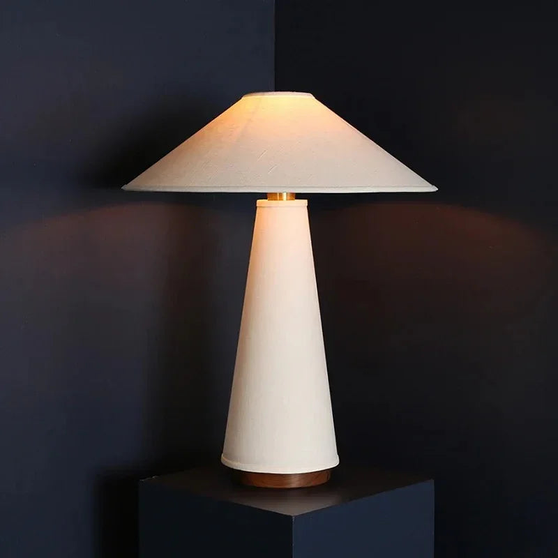NordicGlow | Elegant Minimalist Ivory Bedside Table Lamp for Cozy Ambiance 6