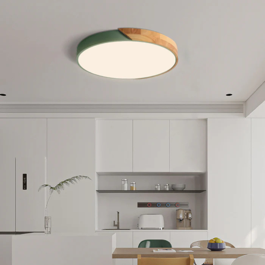 NordicGlow | Elegant Natural Wood LED Ceiling Light Fixture 4