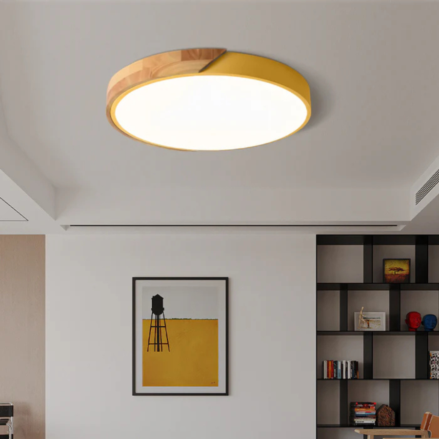 NordicGlow | Elegant Natural Wood LED Ceiling Light Fixture 5