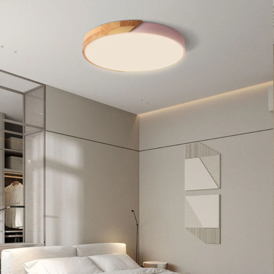 NordicGlow | Elegant Natural Wood LED Ceiling Light Fixture 6