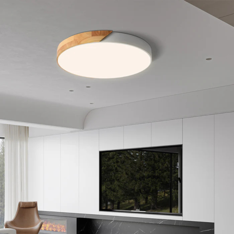 NordicGlow | Elegant Natural Wood LED Ceiling Light Fixture 7