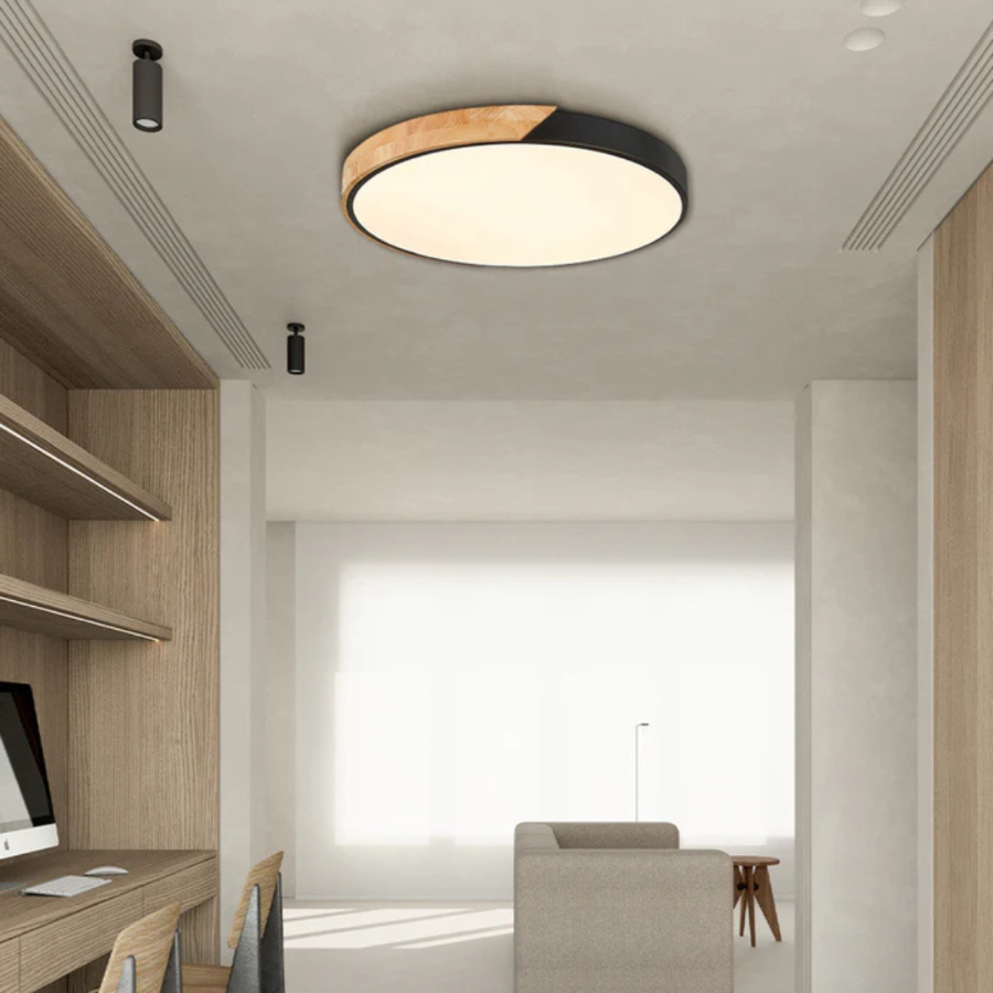 NordicGlow | Elegant Natural Wood LED Ceiling Light Fixture 8
