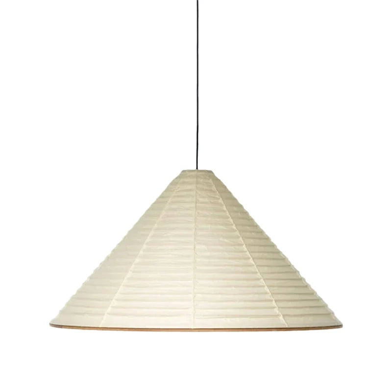 Nordic Geometric Pendant Lamp with Oak Frame and Washi Paper Shade for Kitchen Pendant Lighting – Multiple Sizes Available 1