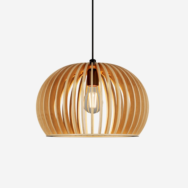 Nordis | Wooden Pumpkin Pendant Light for Adjustable Eco Lighting 8