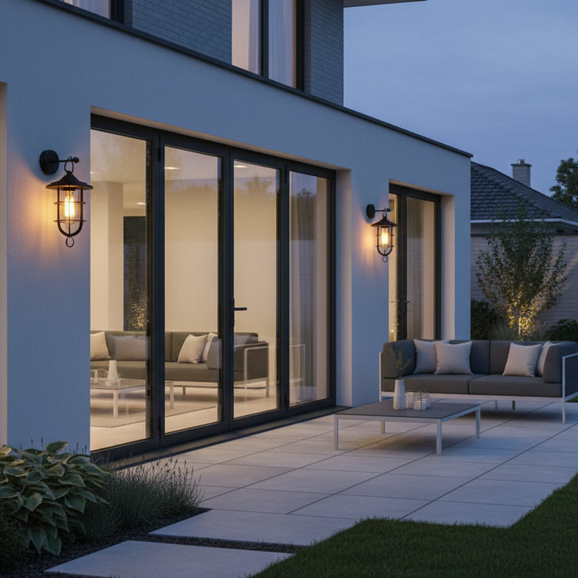 FYRA | Outdoor Glass Iron Art Wall Lamp | Retro Industrial Style