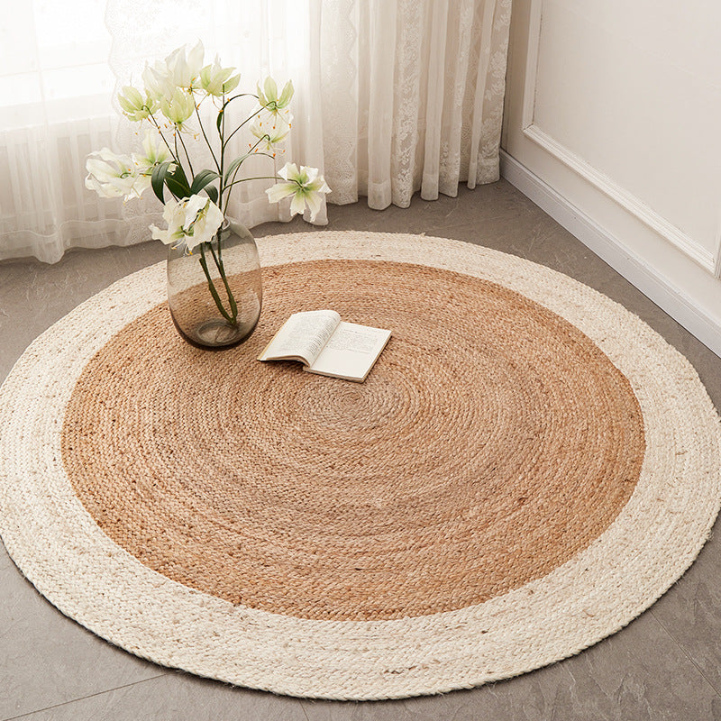 Solna – Round Handwoven Natural Jute Rug | Eco-Friendly Rustic Area Ca ...